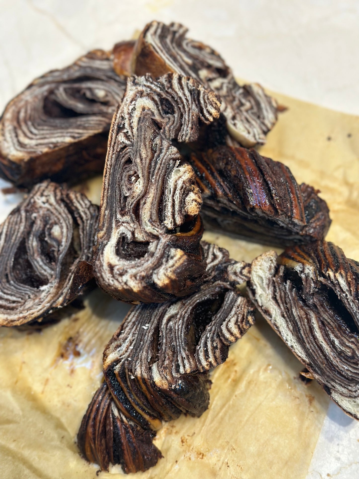 Ooey Chocolate Hazelnut Babka, Parve