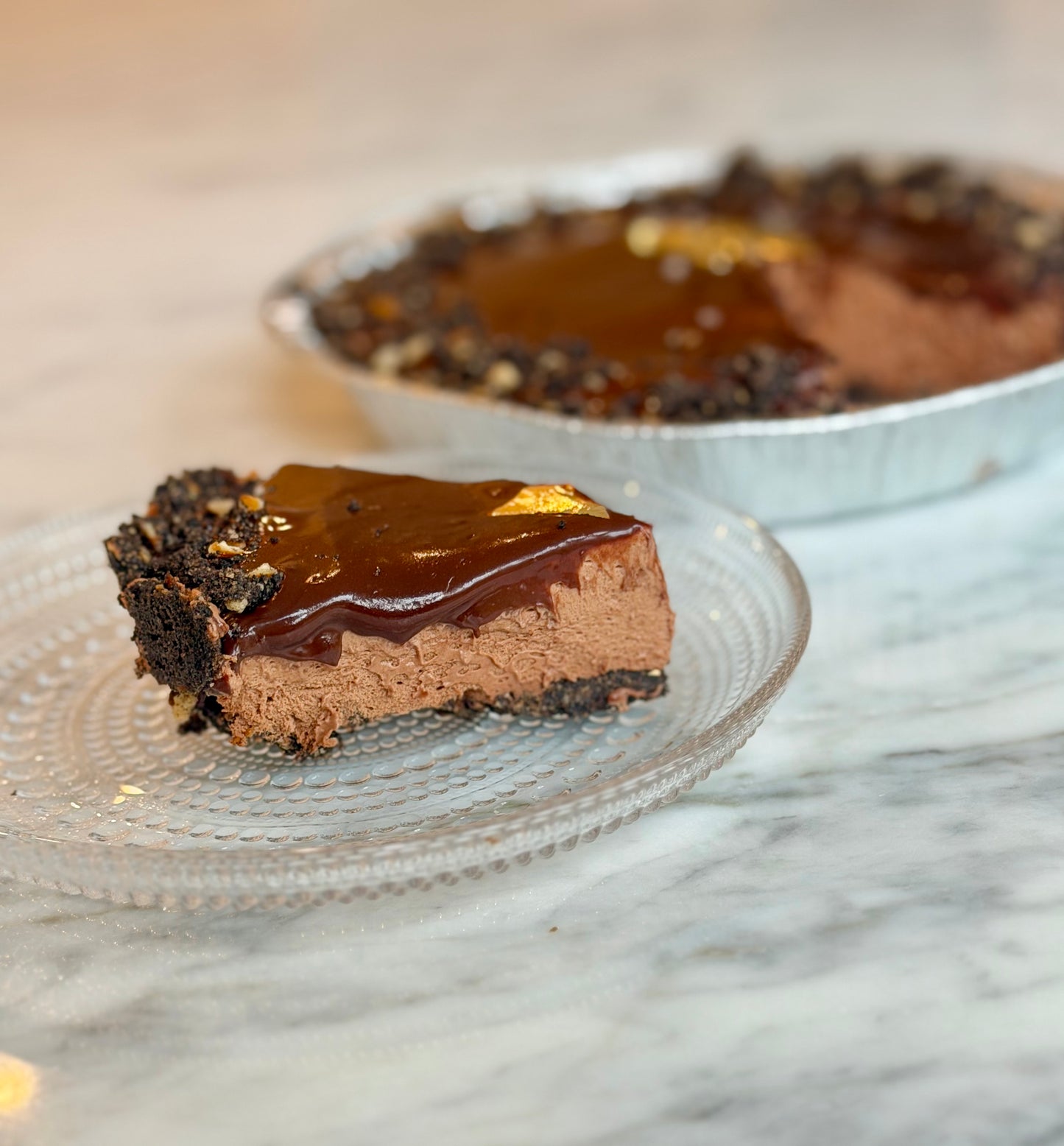 Chocolate Honey Mousse Pie, Parve