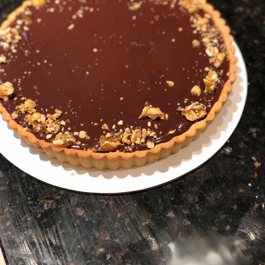 Salted Caramel Chocolate Tart, Parve