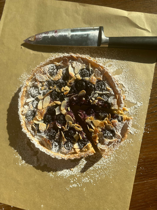 Blueberry Almond Tart, Parve