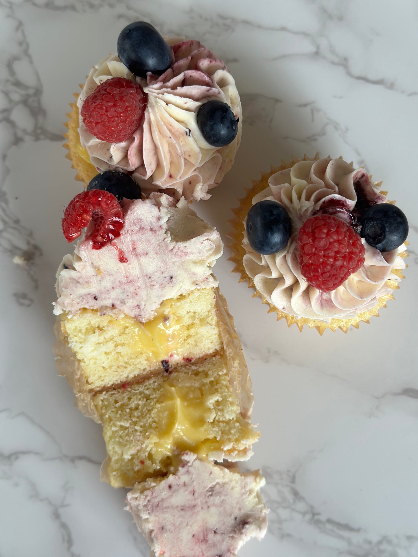 4th of July Pink Lemonade Cupcakes, Parve