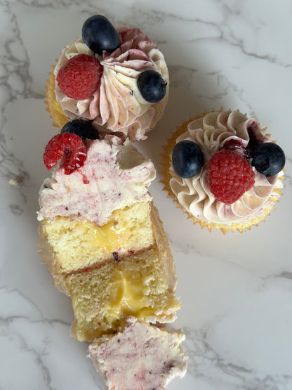 4th of July Pink Lemonade Cupcakes, Parve