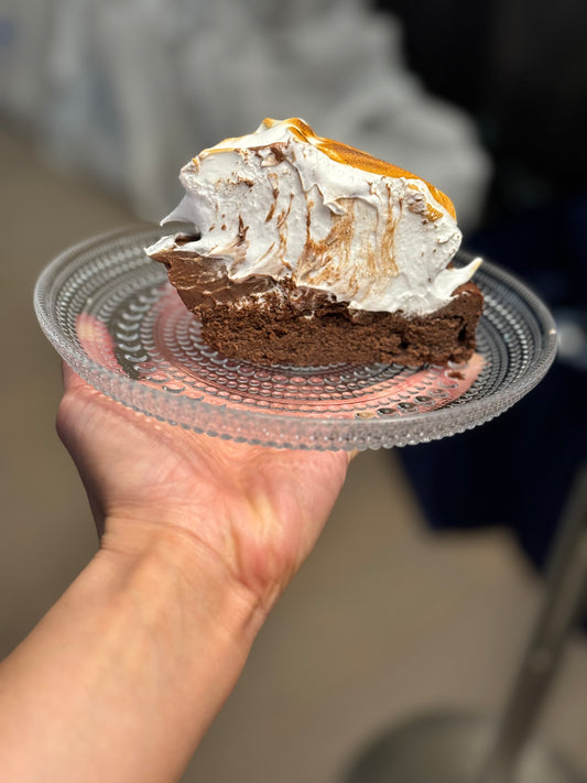 Chocolate Ganache Meringue Cake