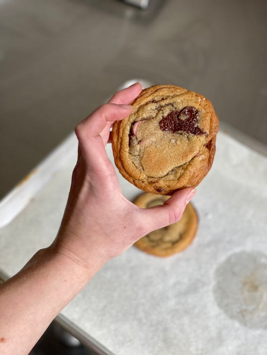 Brown Butter Salty Chocolate Chunk Cookies, Dairy