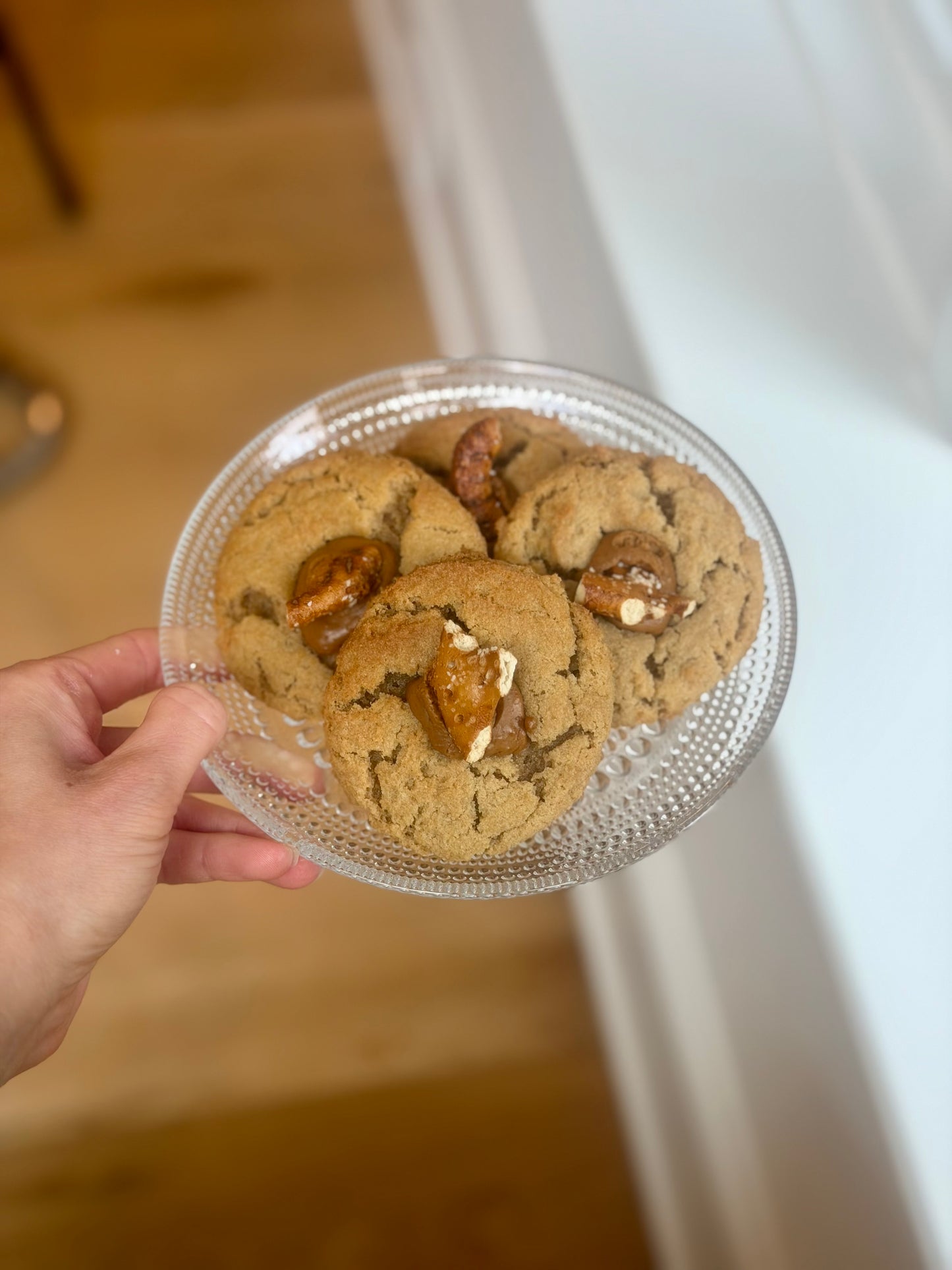 Honey Biscoff Pretzel Cookies, Parve