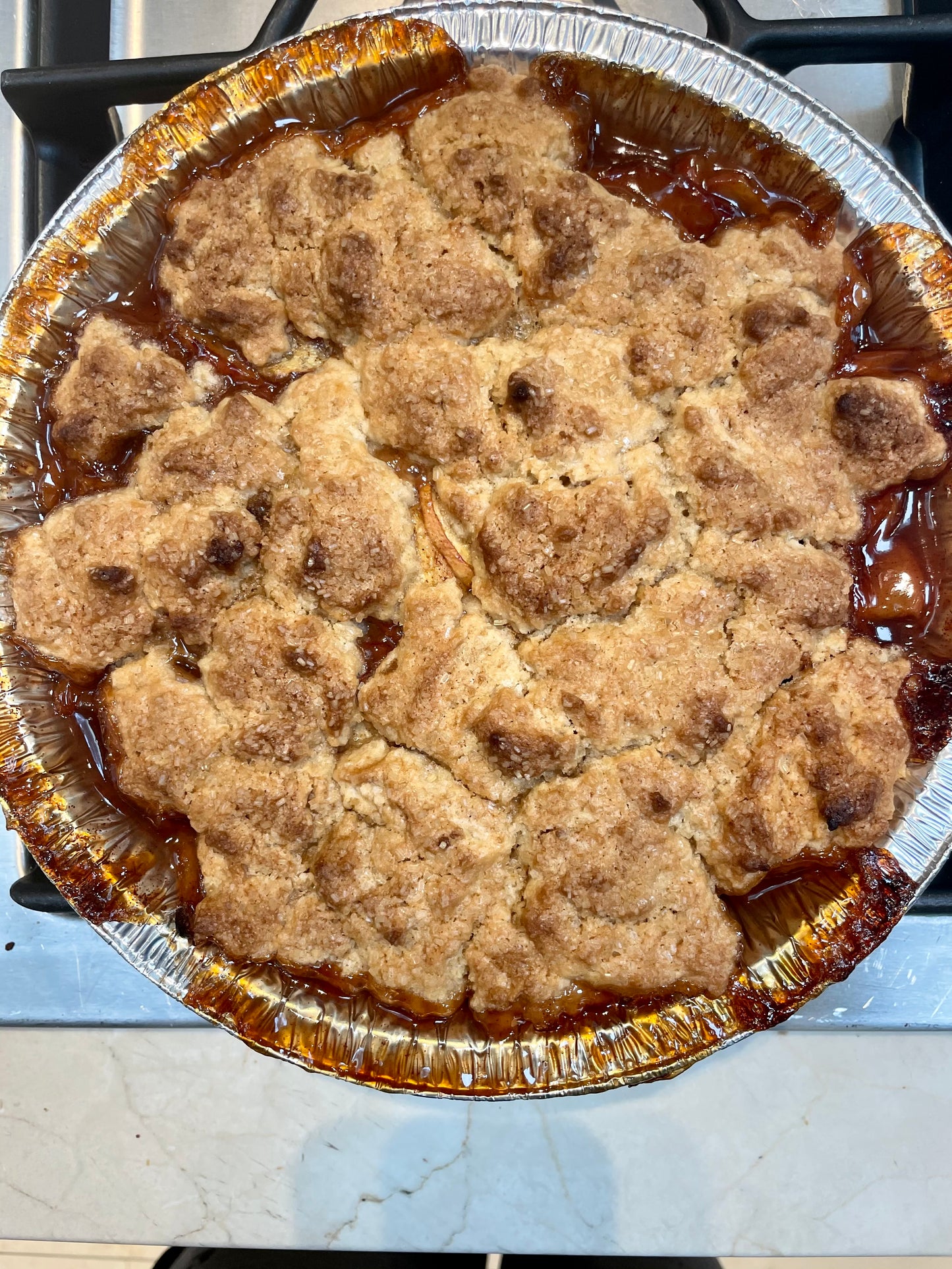 Blueberry Peach Cobbler, Parve