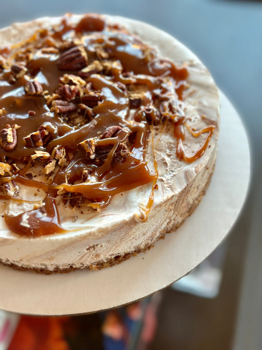 Chocolate Pecan Swirl "Cheesecake," Parve